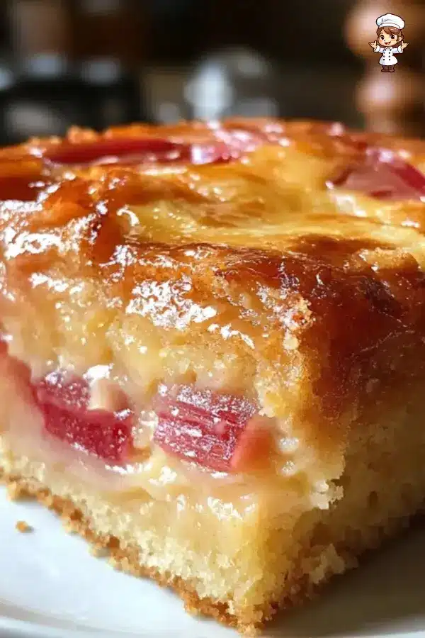 Rhubarb Custard Cake