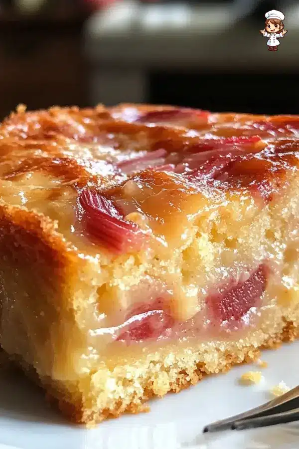 Rhubarb Custard Cake