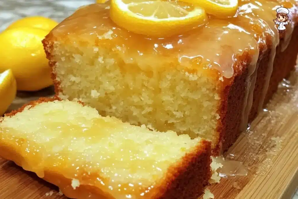 Moist lemon cake with a lemon glaze – a homemade lemon loaf recipe