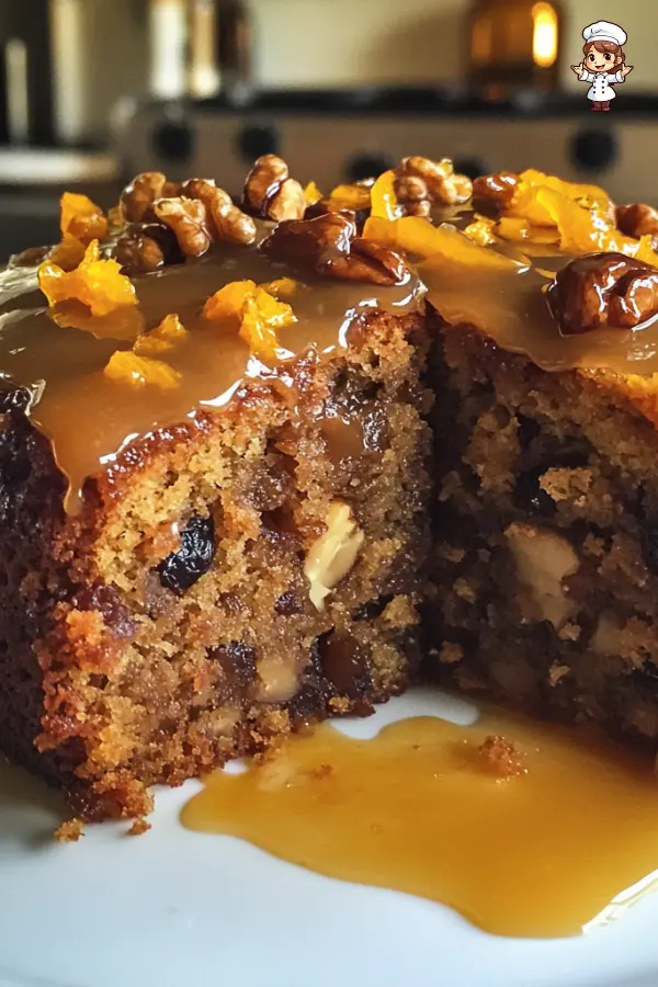 Delicious Date, Walnut, and Orange Cake Recipe with Zesty Orange Glaze
