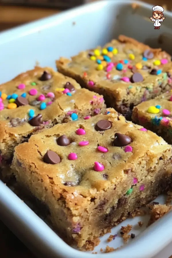 Easy Cake Batter Blondies – Chewy, Festive, and Delicious!