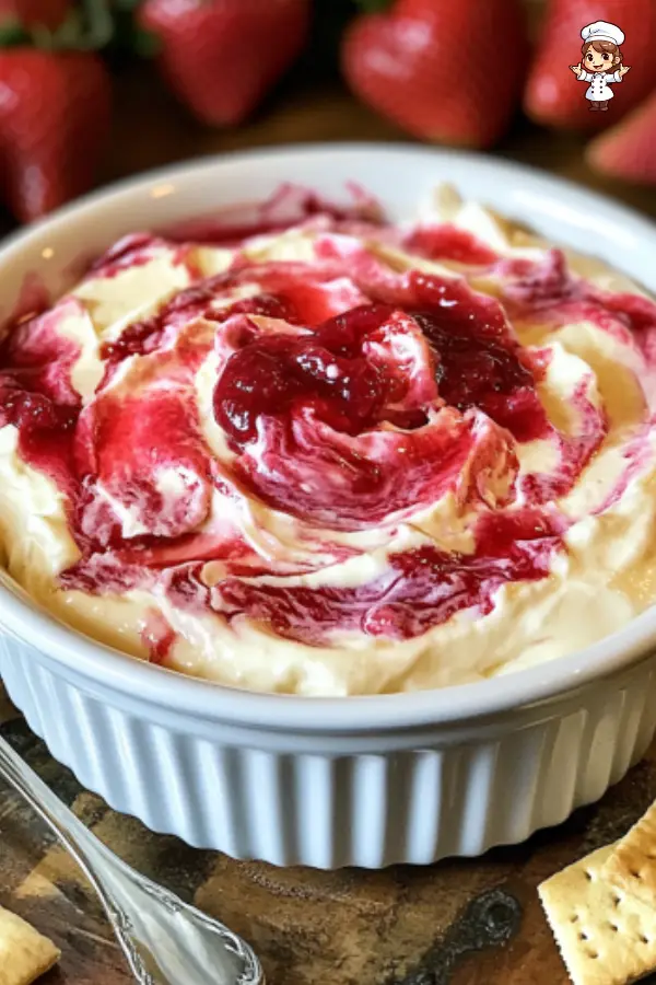 Easy No-Bake Strawberry Cheesecake Dip – Perfect Party Dessert