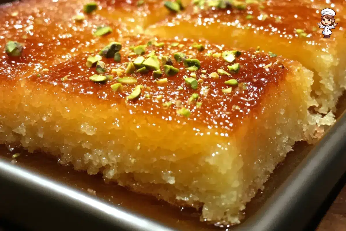 Semolina Cake Recipe Turkish Revani with Syrup