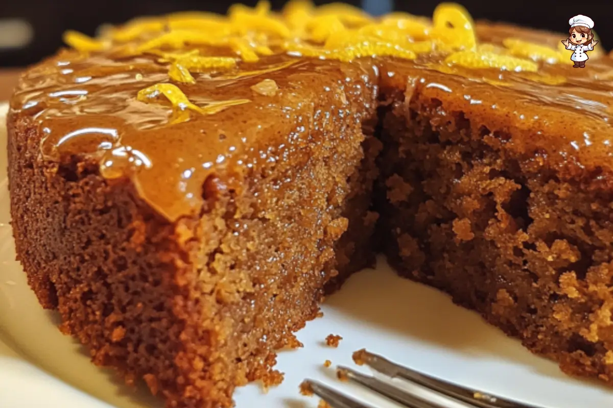 Spiced Almond Flour Gingerbread Cake with Lemon Zest
