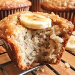 Delicious almond flour banana muffins on a wooden table