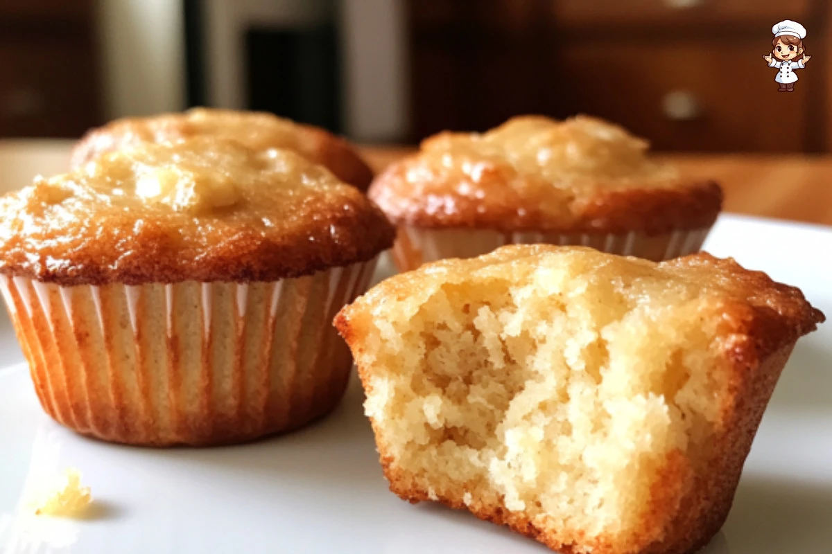 Delicious homemade banana mini muffins fresh out of the oven