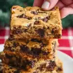 Delicious homemade cake mix cookie bars on a plate