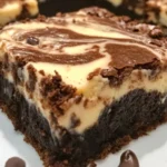 Delicious cheesecake brownies with creamy cheesecake swirls and chocolate layers