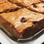 Delicious homemade Chickpea Blondies with chocolate chips and nuts