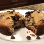 Delicious chocolate chip muffins warm from the oven