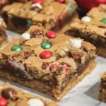 Delicious homemade Christmas cookie bars with colorful sprinkles and chocolate chips