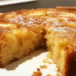 Cinnamon Apple Semolina Cake topped with cinnamon and apple slices