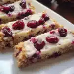 Cranberry Bliss Bars Recipe | Festive, Soft, and Creamy Holiday Treat