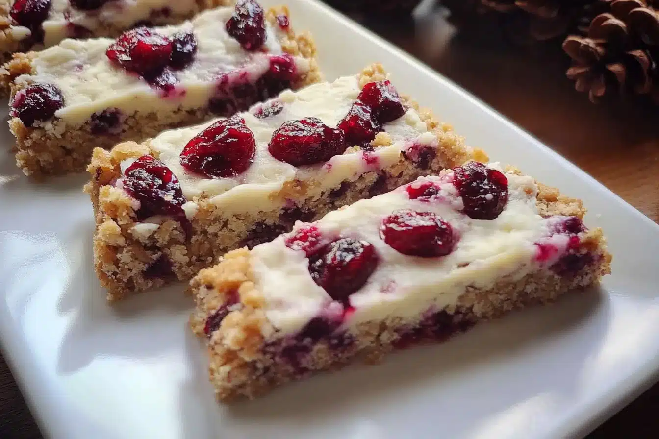 Cranberry Bliss Bars Recipe | Festive, Soft, and Creamy Holiday Treat