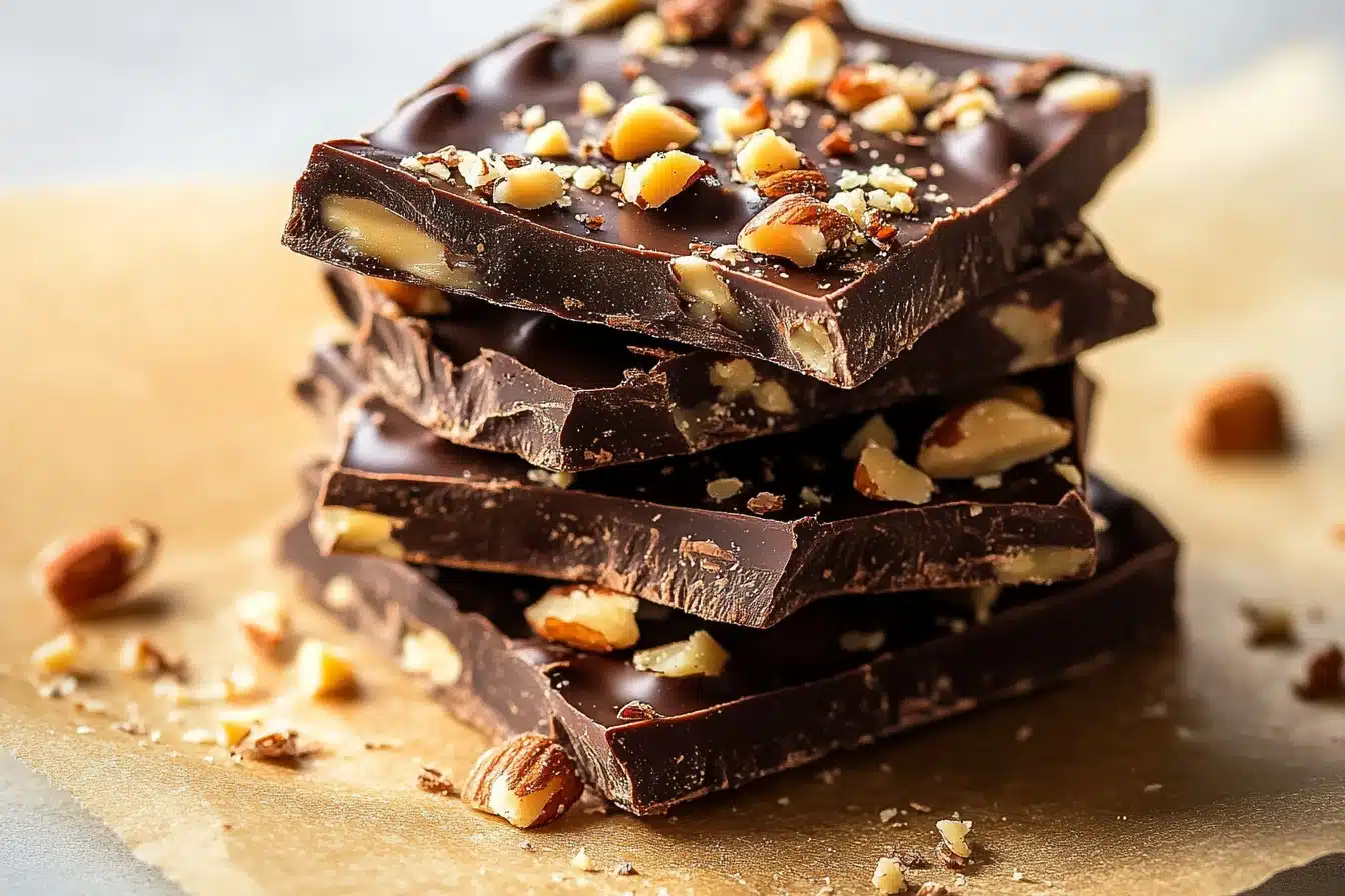 Homemade Date Snickers bars with dates, nuts, and chocolate drizzles.