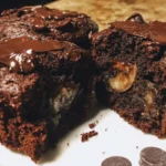 Double chocolate banana muffins fresh out of the oven.