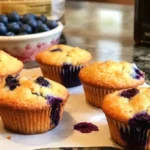 Delicious gluten-free blueberry muffins fresh out of the oven