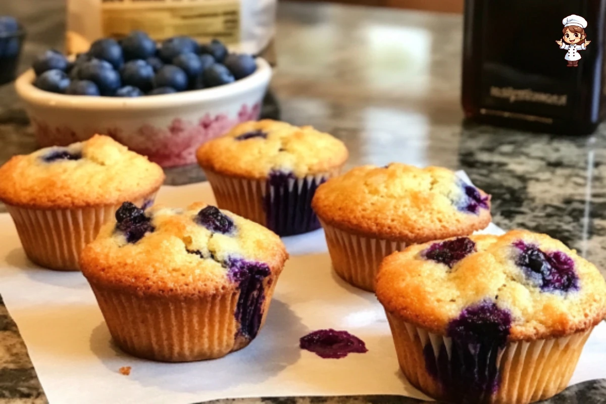 Delicious gluten-free blueberry muffins fresh out of the oven