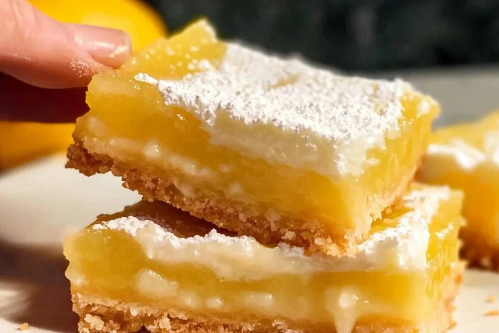 Delicious homemade easy lemon bars with a zesty citrus flavor