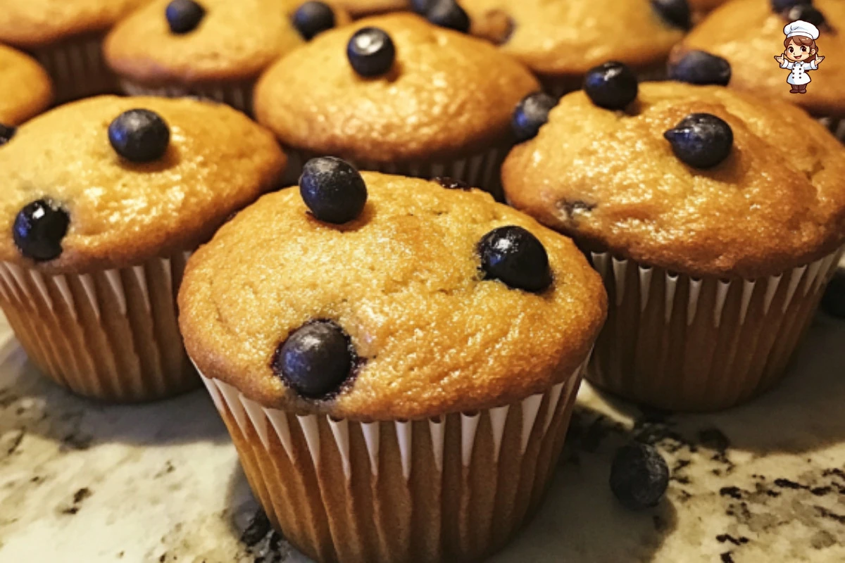 Delicious Kodiak Cake muffins topped with berries and served on a plate