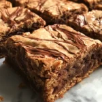 Delicious Nutella swirled blondies on a plate, perfect for dessert