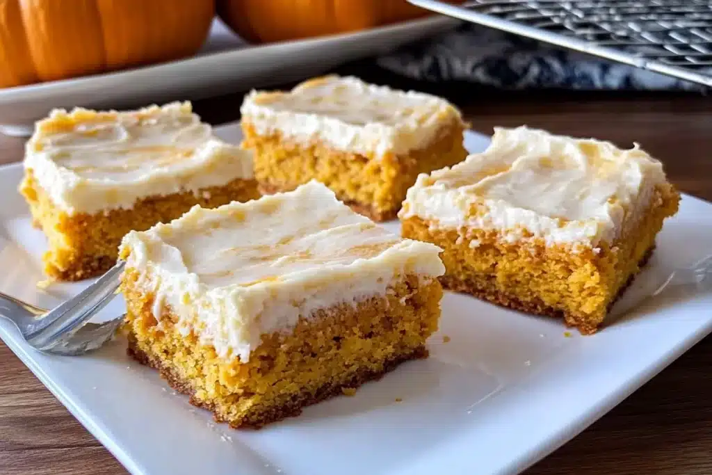 Pumpkin Bars with Cream Cheese Frosting – A Perfect Fall Dessert