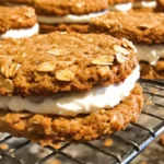 Delicious Pumpkin Oatmeal Cream Pies with creamy filling and spiced pumpkin flavor.