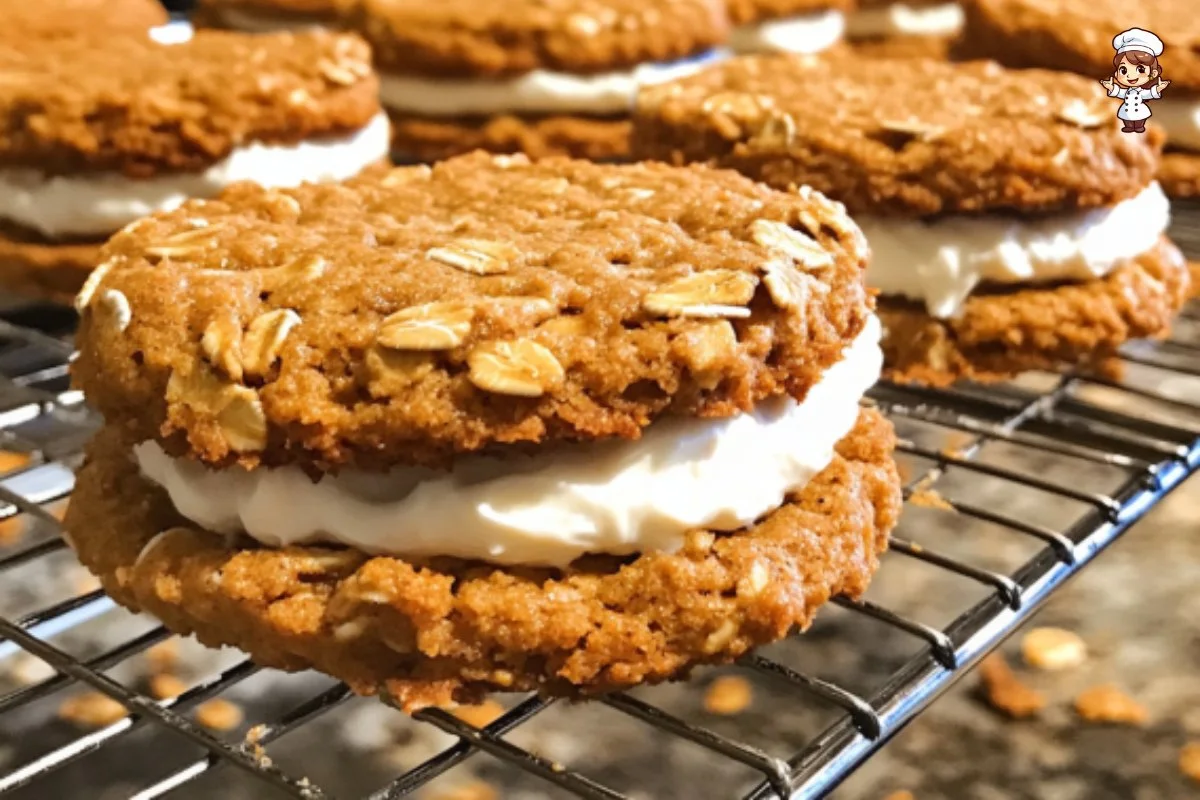 Delicious Pumpkin Oatmeal Cream Pies with creamy filling and spiced pumpkin flavor.