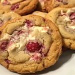 Delicious Raspberry Cheesecake Cookies stuffed with creamy cheesecake filling