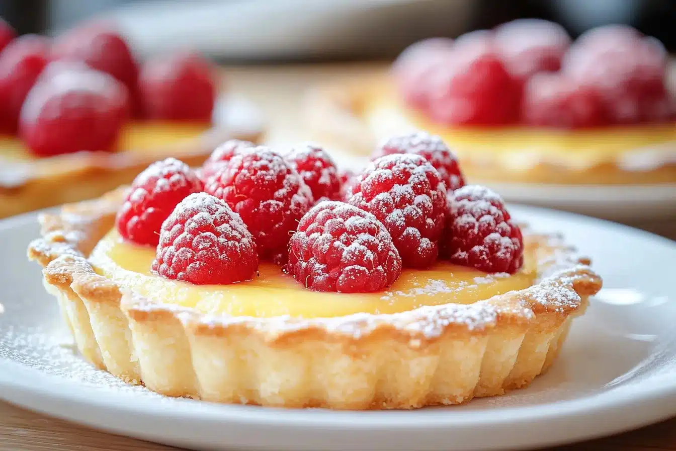 Vanilla Cream Tarts with Fresh Raspberries – A Delightful Dessert
