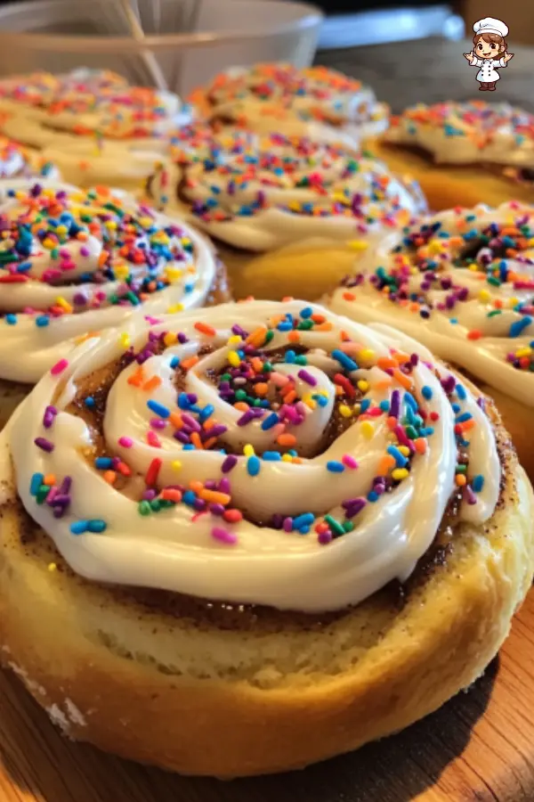 Birthday Cake Cinnamon Rolls – Soft, Festive & Fun Sweet Rolls