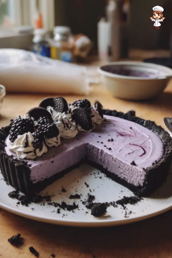 Blackberry Cheesecake Tart with Oreo Crust – Easy No-Bake Dessert Recipe