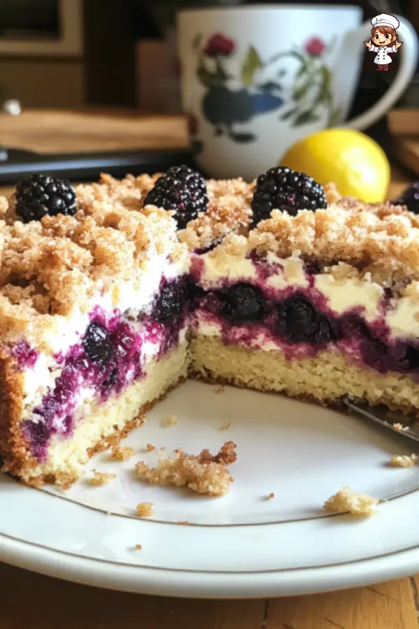 Blackberry Cream Cheese Crumb Cake – Moist, Fruity & Irresistible