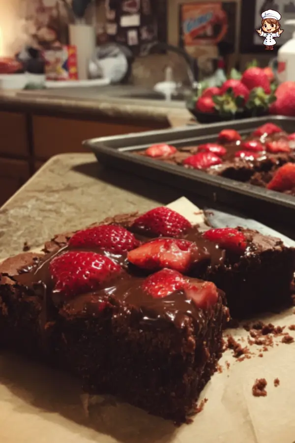 Chocolate Strawberry Brownies – Fudgy Dessert with Fresh Strawberries & Ganache