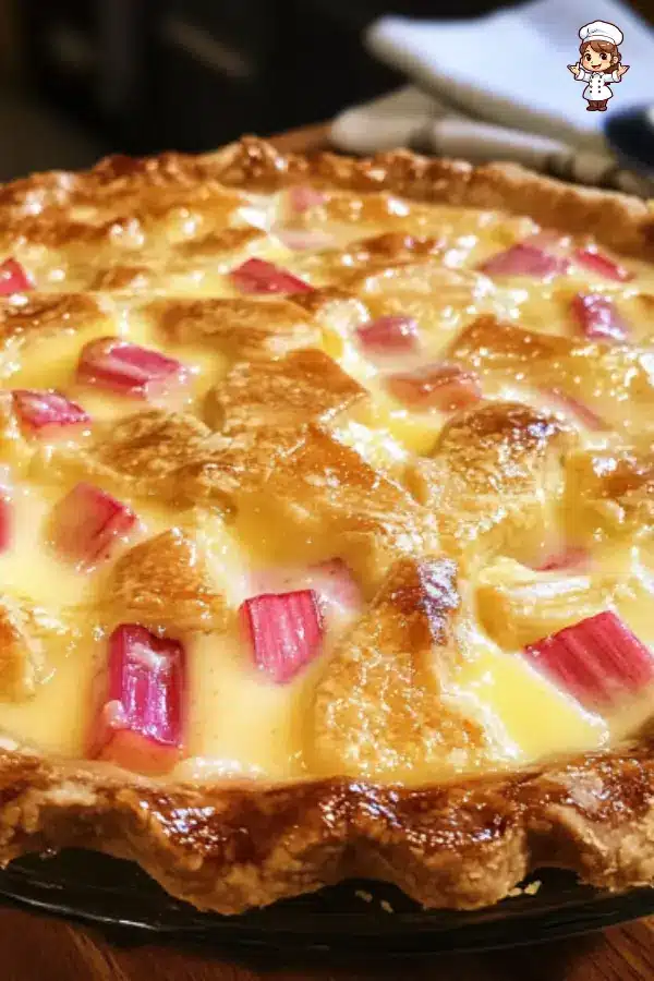 Classic Rhubarb Custard Pie Recipe  Easy & Delicious Spring Dessert