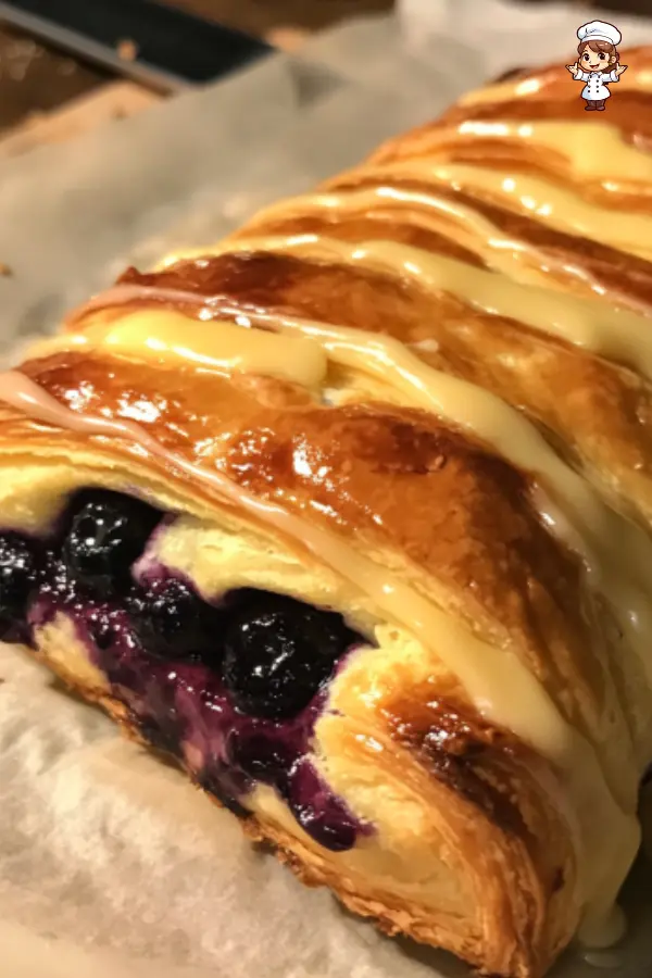 Delicious Blueberry Cream Cheese Pastry Braid Recipe – Easy & Flaky Breakfast Treat