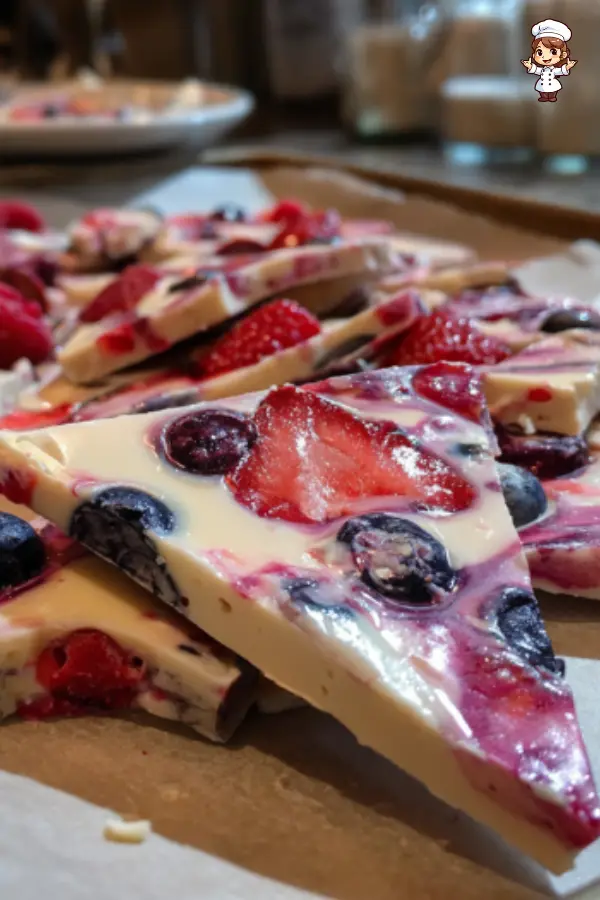 Easy Berry Yogurt Bark – Healthy Frozen Snack with Greek Yogurt and Berries
