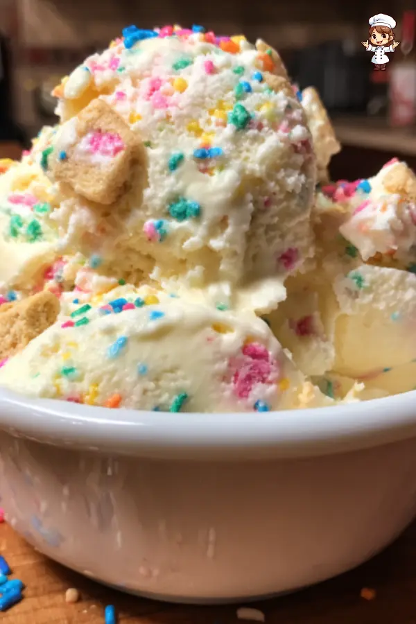 Easy Birthday Cake Ice Cream Recipe  Creamy, Fun & No-Churn Dessert