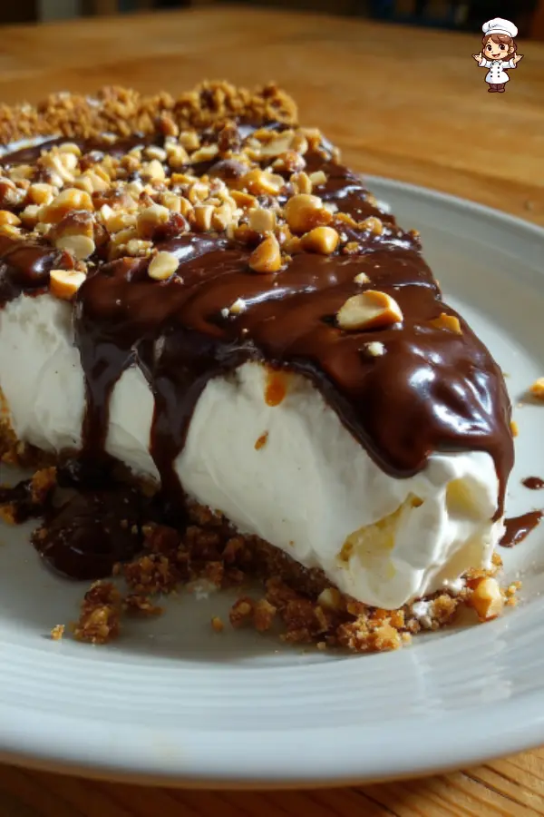 Easy Ice Cream Cone Pie Recipe with Chocolate Ganache & Crunchy Crust