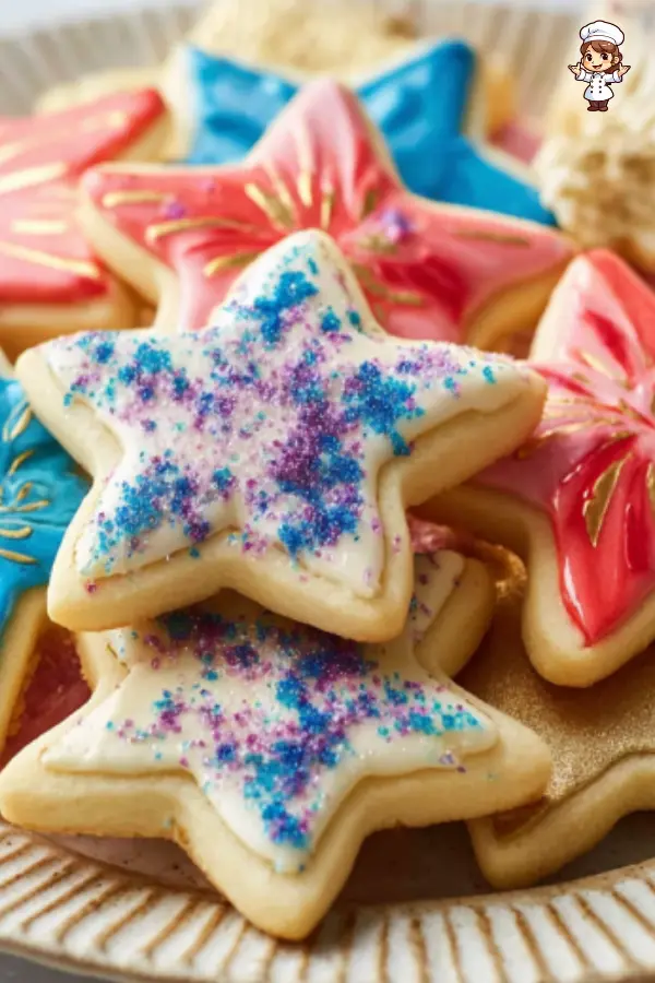 Festive Fireworks Celebration Cookies Recipe  Colorful Iced Sugar Cookies