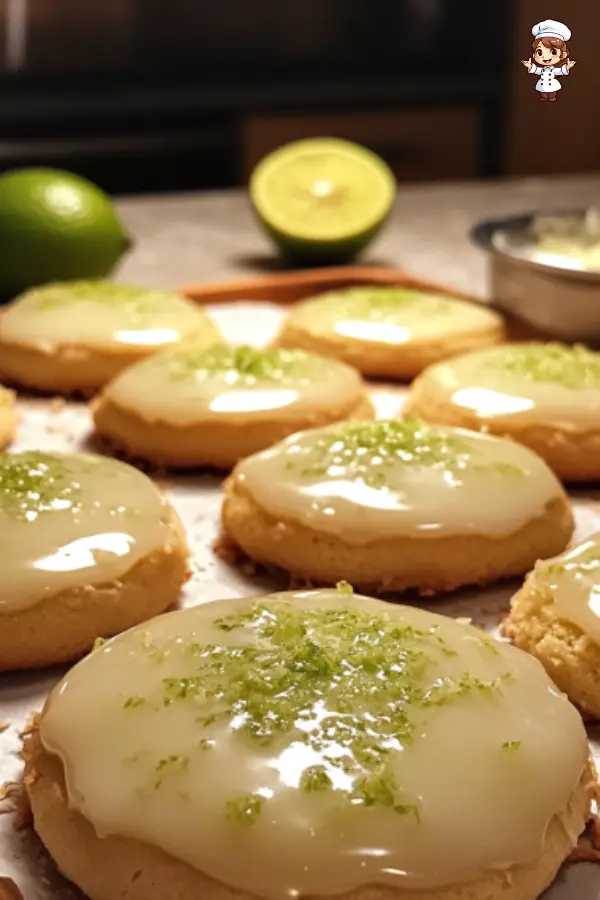 Glazed Coconut Lime Cookies Recipe – Soft, Chewy & Tropical Delight