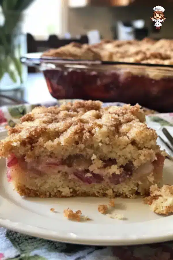 Grandma’s Rhubarb Cake – Easy, Moist, and Delicious with Streusel Topping