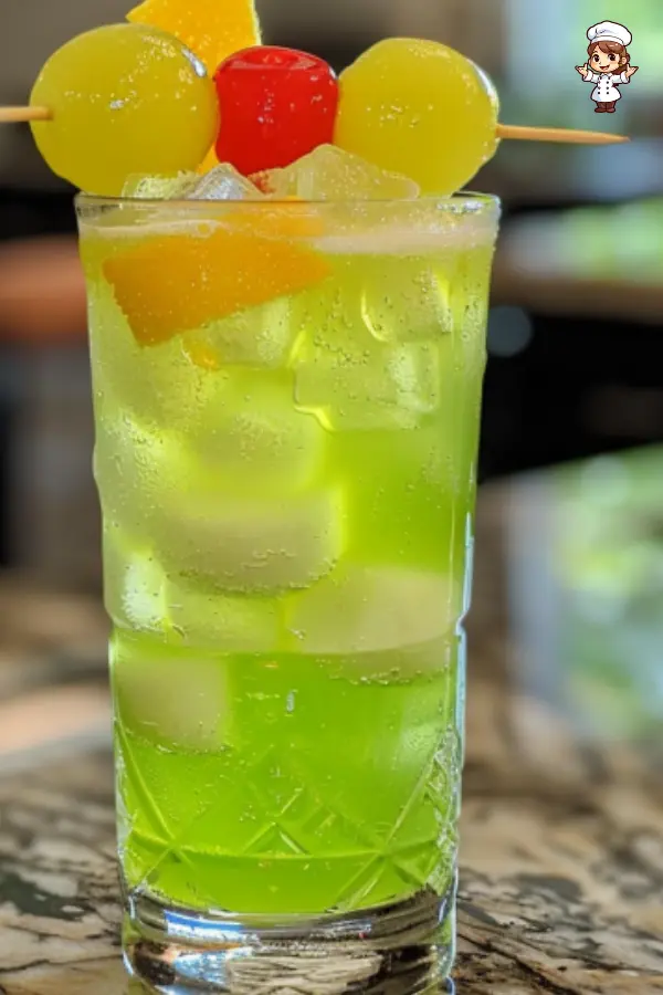 Midori Melon Fizz – Refreshing Green Summer Cocktail with Citrus and Seltzer