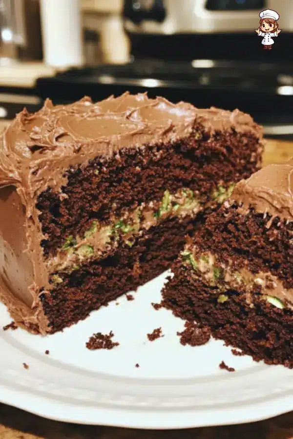 Moist Chocolate Zucchini Cake with Rich Buttercream Frosting