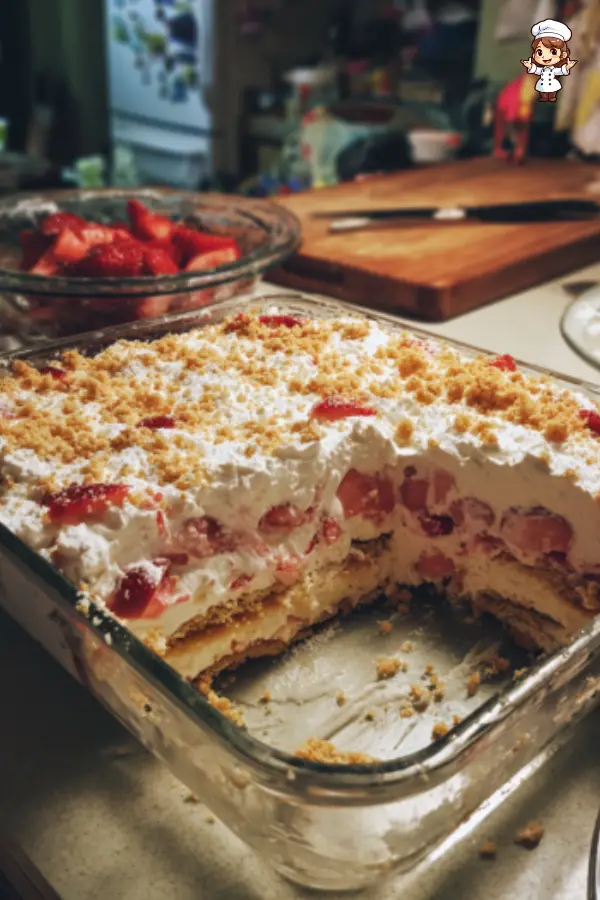 No-Bake Strawberry Shortcake Lasagna – Easy Layered Summer Dessert