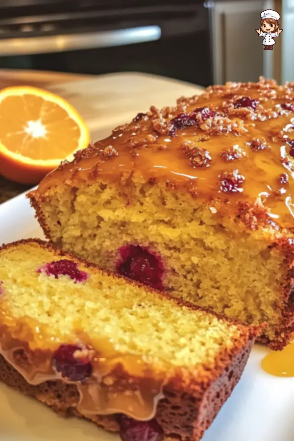 Orange Glazed Cranberry Bread – Moist, Tangy & Perfect for the Holidays