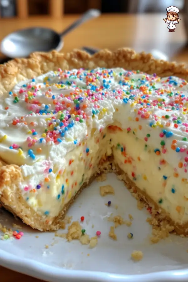 Rainbow Sprinkle Cream Pie – Colorful, Fun & Easy No-Bake Dessert