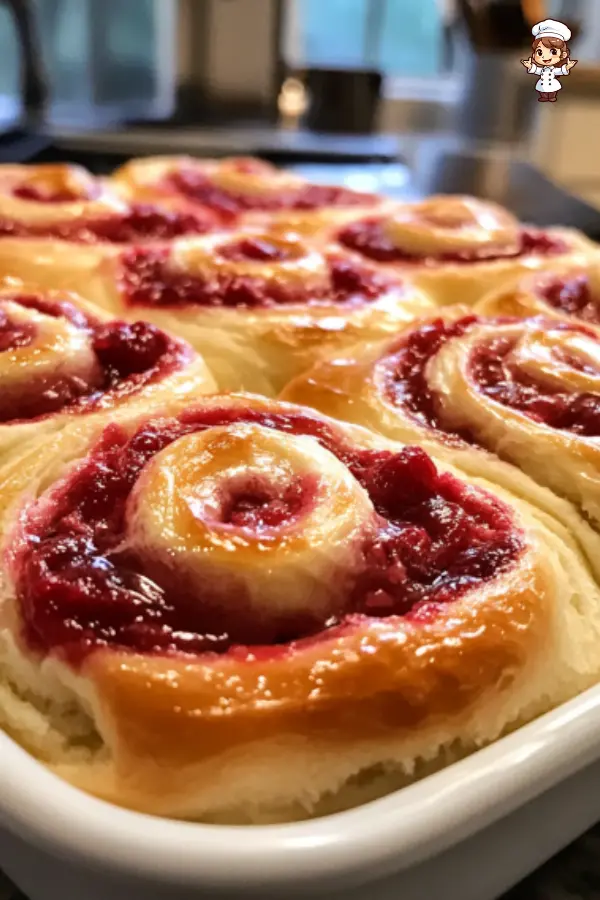 Raspberry Swirl Sweet Rolls Recipe  Soft & Creamy Breakfast Treat