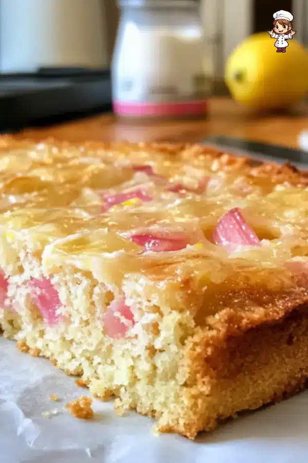 Rhubarb Yogurt Cake – Moist, Tangy, and Easy to Make Dessert