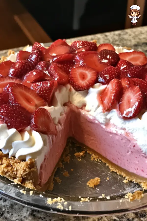 Strawberry Cheesecake Pie Recipe with Pretzel Crust – Creamy, Fresh & Perfect for Summer
